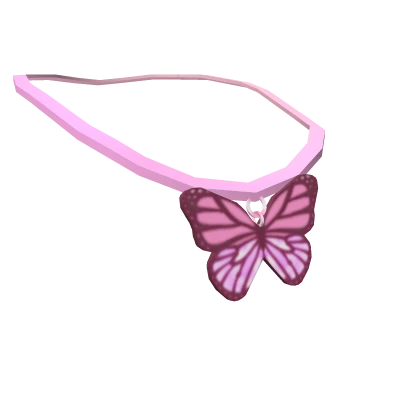 Pink Butterfly Necklace