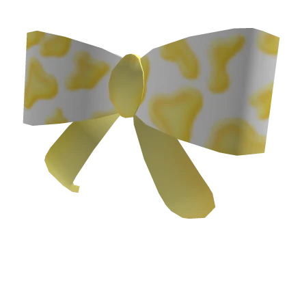 Yellow Cow Print Ribbon