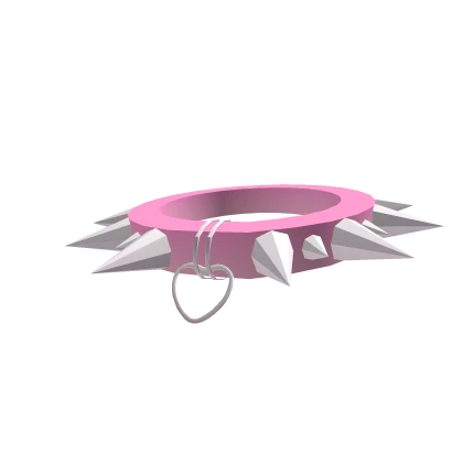 Spiked Heart Collar - Pink (3.0)