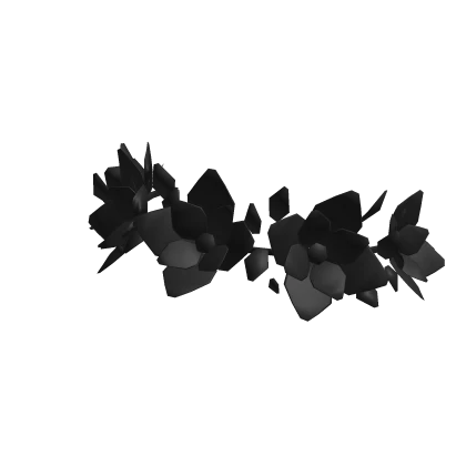 Plain Black Flower Crown