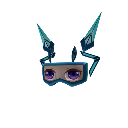 🐰 Futuristic Blue Bunny Mask & Eyes