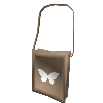 Tote Bag Dark Brown Butterfly