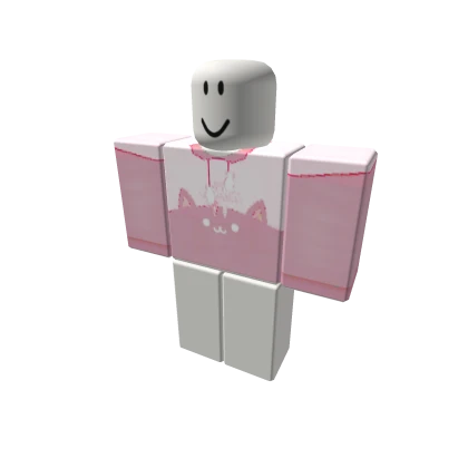 soft pink cat hoodie