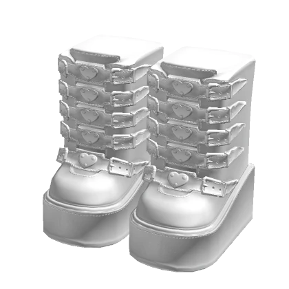 Tall Emo Boots White