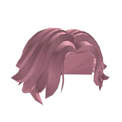 Pink Messy Wavy Middle Part