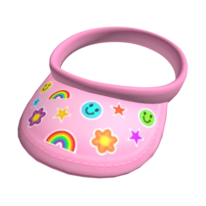 Kidcore Visor with Stickers - pink