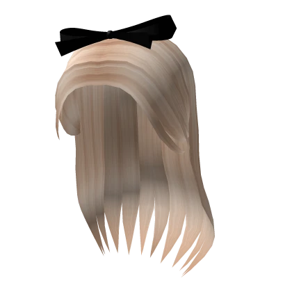 Blonde Wavy Tucked Hair With A Bow