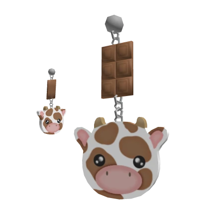 Chocolate Cow Earrings