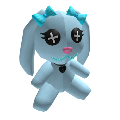 Blue Gothic Voodoo Bunny Plushie