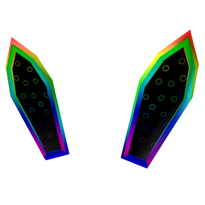 Black Rainbow Rabbit Ear