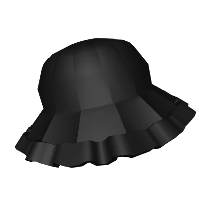 Black Ruffle Hat