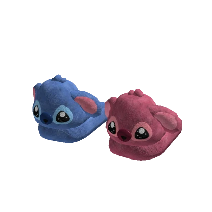 Cute Blue n Pink Alien Slippers