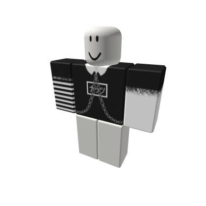 🤍white gothic chained polo.