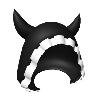 Black Ruffle Devil Hood