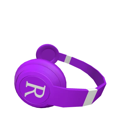 Luxury R Pink Headphones (Tilted)