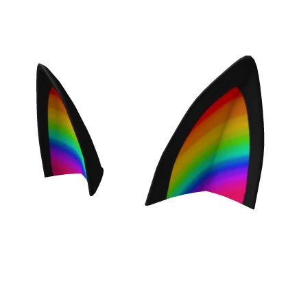 Rainbow Black Cat Ears