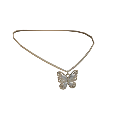 Miau Butterfly Necklace Gold and White