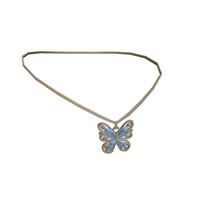 Miau Butterfly Necklace Gold and Blue