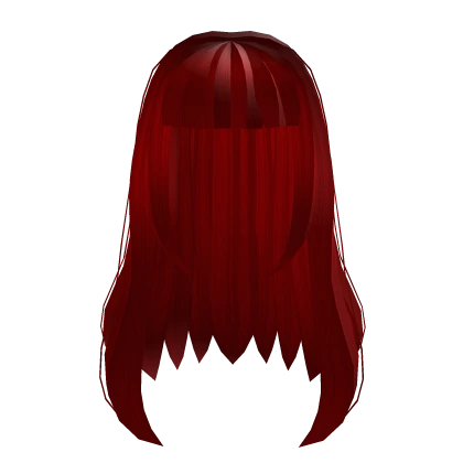 Long Red Hair With Bangs