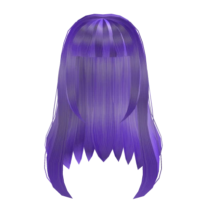 Long Purple Hair With Bangs