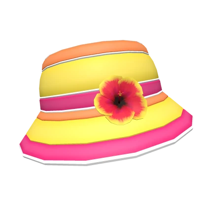 Hibiscus Flower Trendy Hat