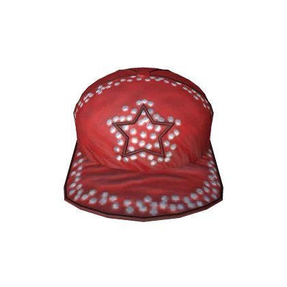 Front-Facing Rhinestone Hat [Crimson]