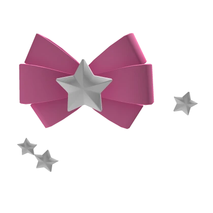 Pink Star Bow Tie