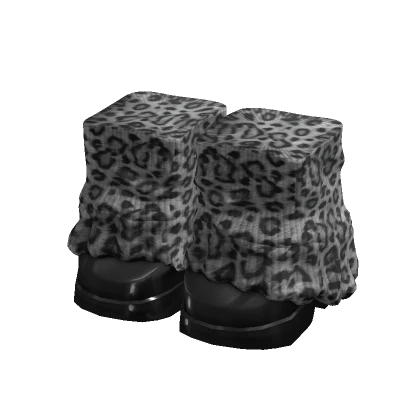 dark leopard doll platform y2k shoes + leg warmers