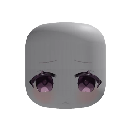 🍀Animated Kawaii Sad Face (Purple)