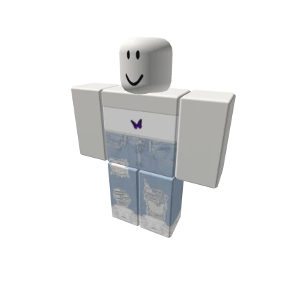 Purple butterfly jeans preppy aesthetic y2k