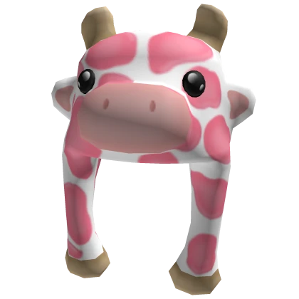 Oversized Cow Hat - pink