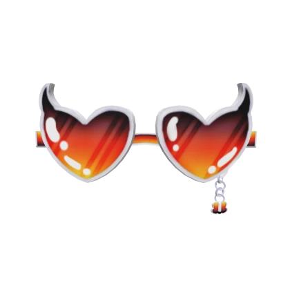 Black to Orange  Devil Heart Glasses