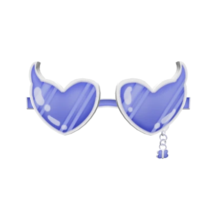 Blue Devil Heart Glasses