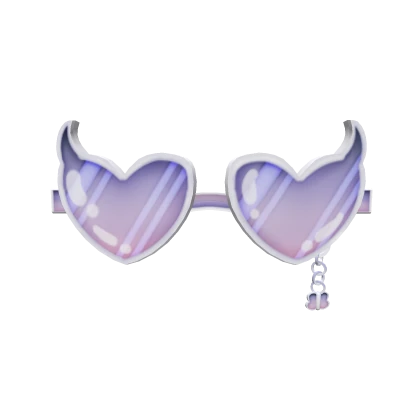 Light Purple Devil Heart Glasses