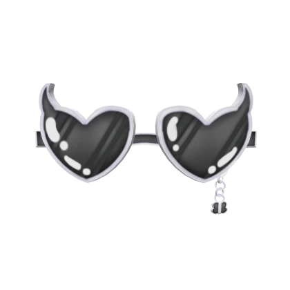 Black Devil Heart Glasses