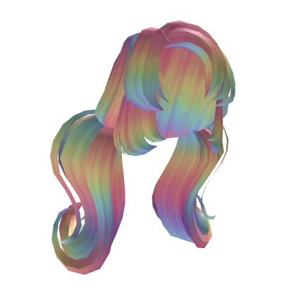 Fluffy Rainbow Pigtails