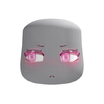 Chibi Cute Pink Side Eye Face Cheeks [Recolorable]