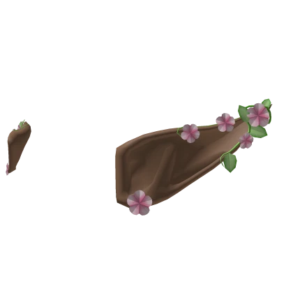 Black Cottagecore Flower Elf Ears