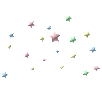 Pastel Rainbow Star Confetti