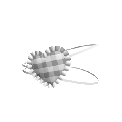 Grey Plaid Heart Eyepatch