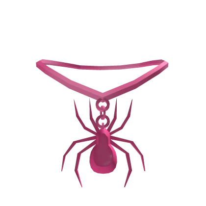 Pink Spider Necklace