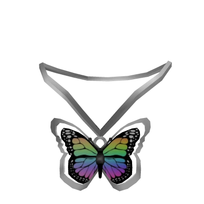 Rainbow Butterfly Necklace