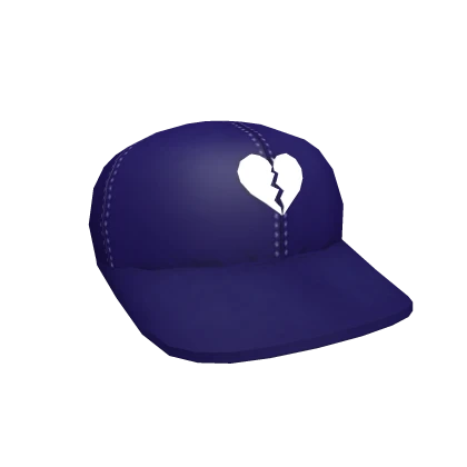 Deep Blue Heart Broken Cap (Black Underside)