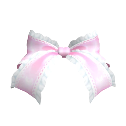 Fancy Ruffled HeadBow Pink