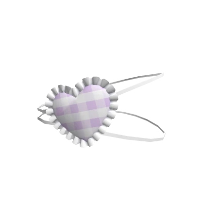 Purple/White Plaid Heart Eyepatch