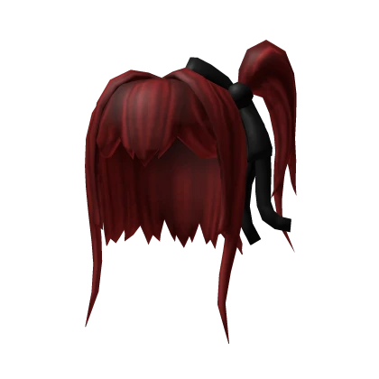 Red Side Ponytail Hair