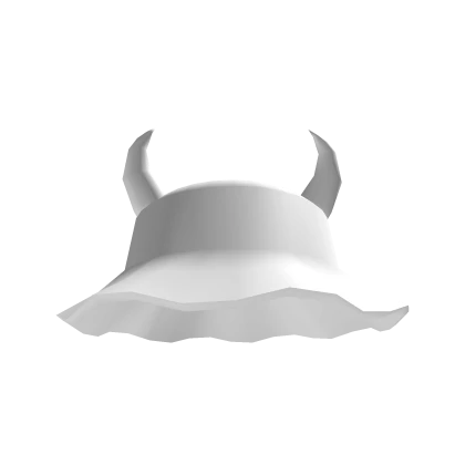 Stylish White Devil Hat