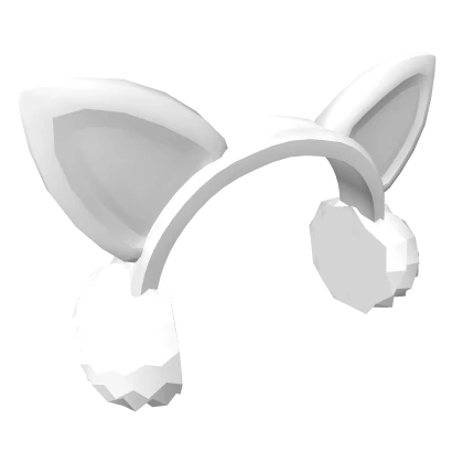 White Earmuffs with Ears 