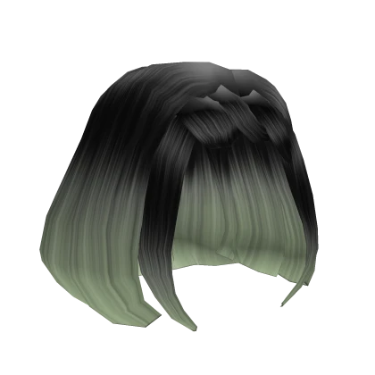 Green Fluffy Anime Hair