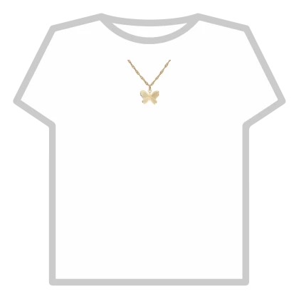 A Single Golden Butterfly Necklace